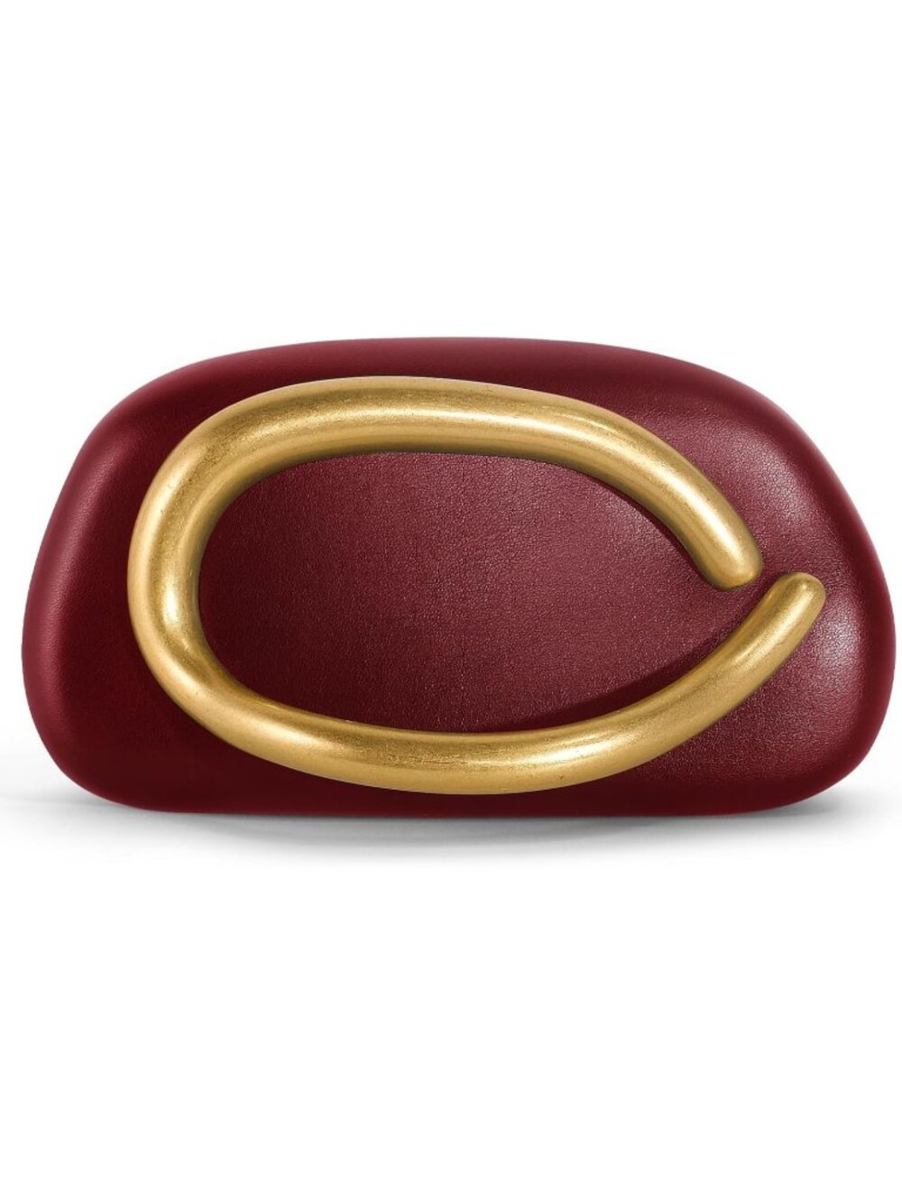 Women's Leather Wine Red Acrylic Clutch Chain Handle Formal Evening Purse Bag